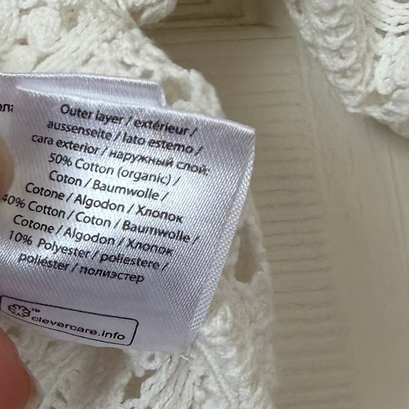 Rotate Chic White Crochet Crop Top - Picture 7 of 7